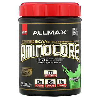 ALLMAX, AMINOCORE, Instantized BCAAs Intra-Workout Muscle Support, Green Apple Candy, 2.57 lb (1166 g)