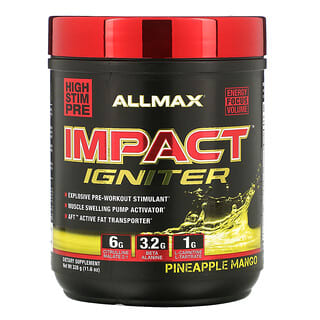 ALLMAX Nutrition, Pré-treino Impact Igniter, Manga e Abacaxi, 11,6 oz (328 g)