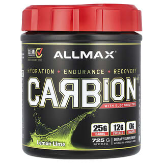ALLMAX‏, CARBion + עם אלקטרוליטים, בטעם לימון ליים, 725 גרם (30.7 אונקיות)