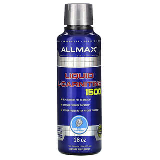 ALLMAX, L-Carnitine 1500 liquide, Framboise bleue, 473 ml