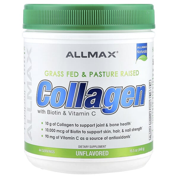 Collagen with Biotin & Vitamin C, Unflavored, 15.5 oz (440 g)