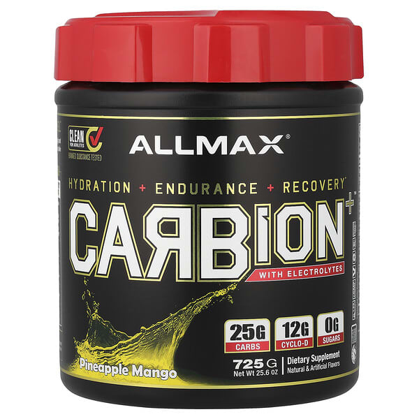 ALLMAX, CARBION+™ 營養粉，含電解質，鳳梨芒果味，25.6 盎司（725 克）