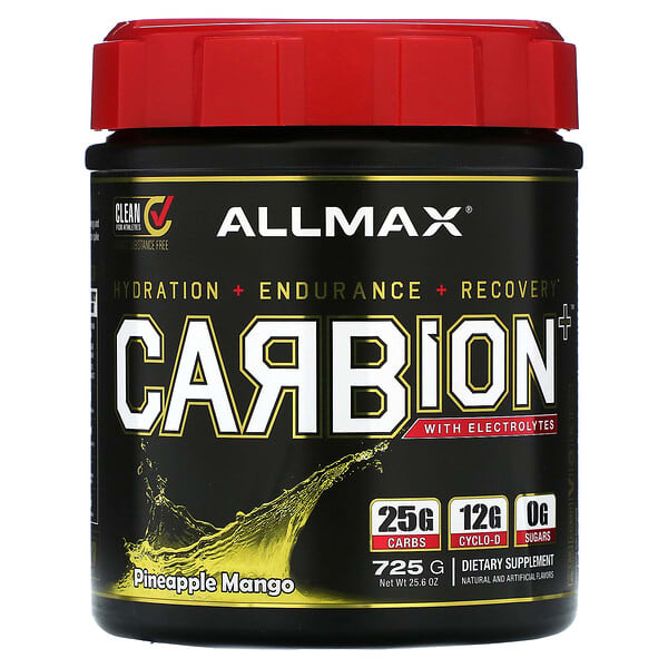 ALLMAX, CARBION+ 營養粉，含電解質，鳳梨芒果味，25.6 盎司（725 克）