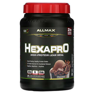 ALLMAX‏, Hexapro ، وجبة خالية من الدهون عالية البروتين ، شيكولاتة ، 2 رطل (907 جم)