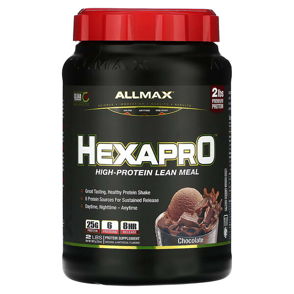ALLMAX, Hexapro，高蛋白增肌健身粉，巧克力味，2 磅（907 克）