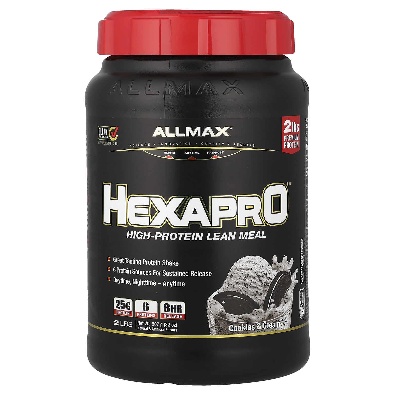ALLMAX, Hexapro™, высокопротеиновая нежирная мука, печенье и сливки, 907 г (2 фунта)