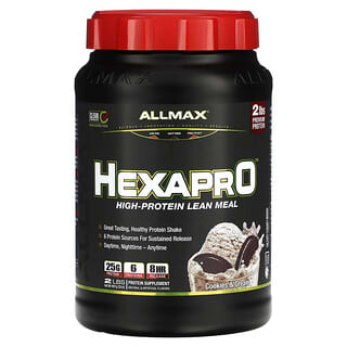 ALLMAX‏, HEXAPRO ، وجبة خالية من الدهون عالية البروتين ، كعك وكريمة ، 2 رطل (907 جم)