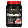 Hexapro, farina magra ad alto contenuto proteico, fragola, 907 g