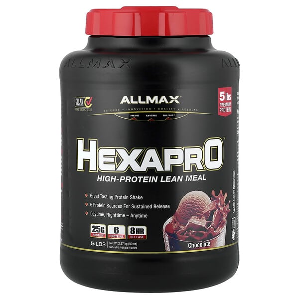 ALLMAX Hexapro™, High-Protein Lean Meal, Chocolate, 5 lbs (2.27 kg)