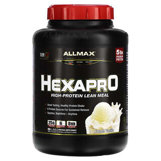 ALLMAX, Hexapro, Mélange de 6 protéines ultrapremium, Vanille française, 2,27 kg