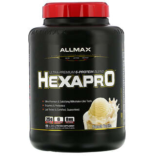 ALLMAX Nutrition, Hexapro（ヘクサプロ）、ウルトラプレミアム6プロテインブレンド、フレンチバニラ、2.27kg（5lbs）