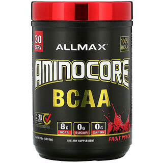 ALLMAX Nutrition, AMINOCORE BCAA, Fruit Punch, 0.69 lbs (315 g)