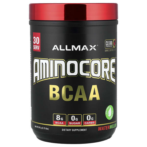 ALLMAX AMINOCORE™ BCAA, Watermelon, 0.76 lbs (345 g)