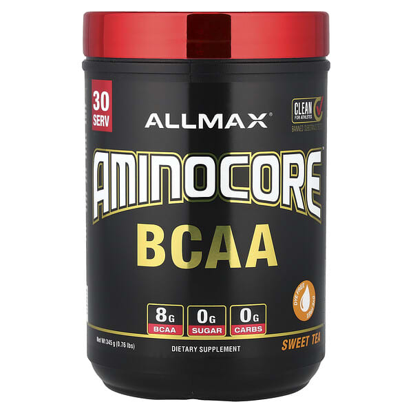 ALLMAX AMINOCORE™ BCAA, Sweet Tea, 0.76 lbs (345 g)
