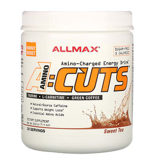 ALLMAX Nutrition, AMINOCUTS (ACUTS), Bebida energética con aminoácidos, Té dulce, 210 g (7,4 oz)