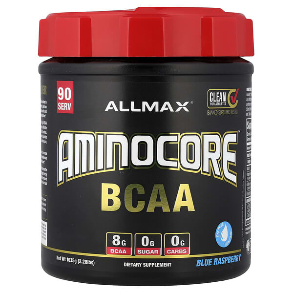 ALLMAX AMINOCORE™ BCAA, Blue Raspberry, 2.28 lbs (1,035 g)