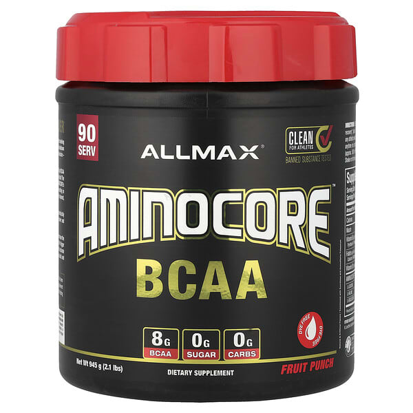 ALLMAX AMINOCORE™ BCAA, Fruit Punch, 2.1 lbs (945 g)