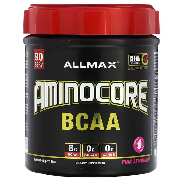 ALLMAX, AMINOCORE 系列支鏈氨基酸，粉色檸檬水味，2.1 磅（945 克）