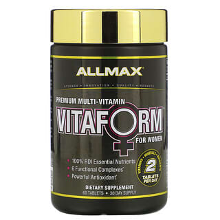 ALLMAX Nutrition, Vitaform, Complejo multivitamínico prémium para mujeres, 60 comprimidos