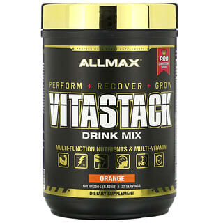 ALLMAX Nutrition, Mélange à boire VITASTACK, Orange, 250 g