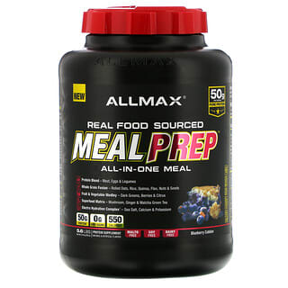 ALLMAX, Meal Prep من مصادر غذاء طبيعة، وجبة شاملة، بنكهة فطيرة التوت الأزرق، 5.6 رطل (2.54 جم)