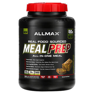 ALLMAX, Meal Prep من مصادر غذاء طبيعية، وجبة شاملة، خبز الموز بالمكسرات، 5.6 رطل (2.54 كجم)