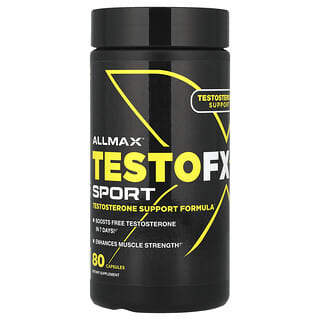 ALLMAX, TestoFX Sport, Testosterone Support Formula, 80 Capsules