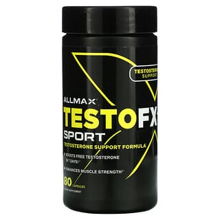 ALLMAX Nutrition, TestoFX Sport، تركيبة دعم التستوستيرون، 80 كبسولة