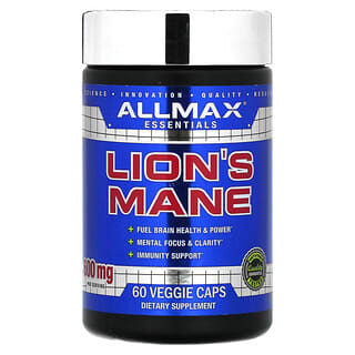 ALLMAX, Melena de león, 600 mg, 60 cápsulas vegetales (300 mg por cápsula)