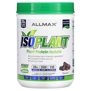 ALLMAX, ISOPLANT, Aislado de proteína vegetal, Chocolate`` 600 g (132 lb)