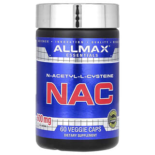 ALLMAX, Essentials, NAC, 600 мг, 60 растительных капсул
