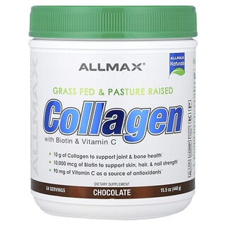 ALLMAX, Collagen with Biotin & Vitamin C, Kollagen mit Biotin und Vitamin C, Schokolade, 440 g (15,5 oz.)