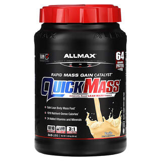 ALLMAX, Quick Mass, Katalysator für schnelle Massenzunahme, Vanille, 3,5 lbs. (1,59 kg)