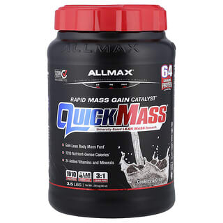ALLMAX, QuickMass®, Rapid Mass Gain Catalyst, Cookies & Cream, 3.5 lbs (1.59 kg)