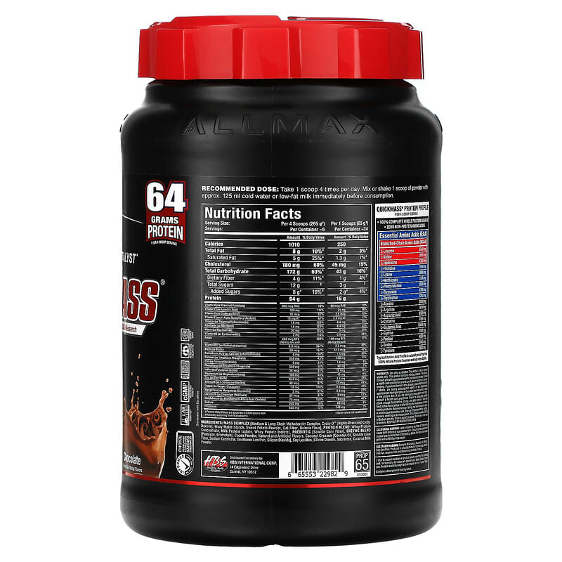 QuickMass, Hızlı Kütle Kazanımı Katalizörü, Çikolata, 3,5 lbs (1