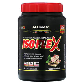 ALLMAX, Isoflex, чистий ізолят сироваткового протеїну, кора перцевої м’яти, 907 г (2 фунти)