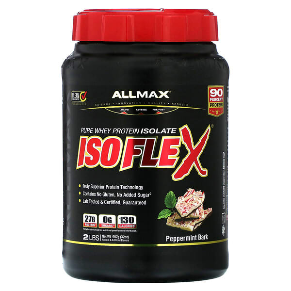 ALLMAX, Isoflex，全分離乳清蛋白，薄荷樹皮味，2 磅（907 克）