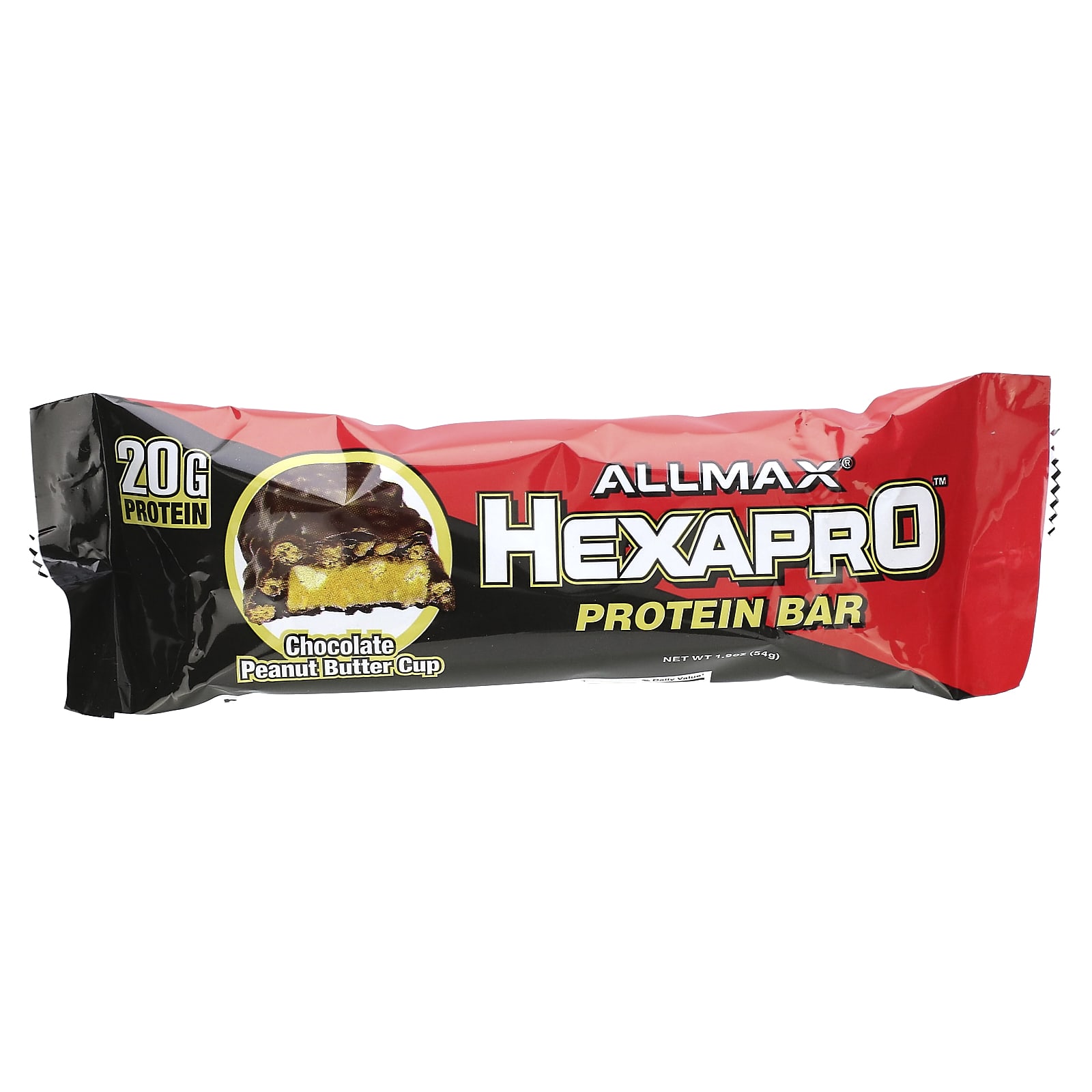ALLMAX, Hexapro™, протеиновый батончик, шоколад и арахисовая паста, 54 г (1,9 унции)