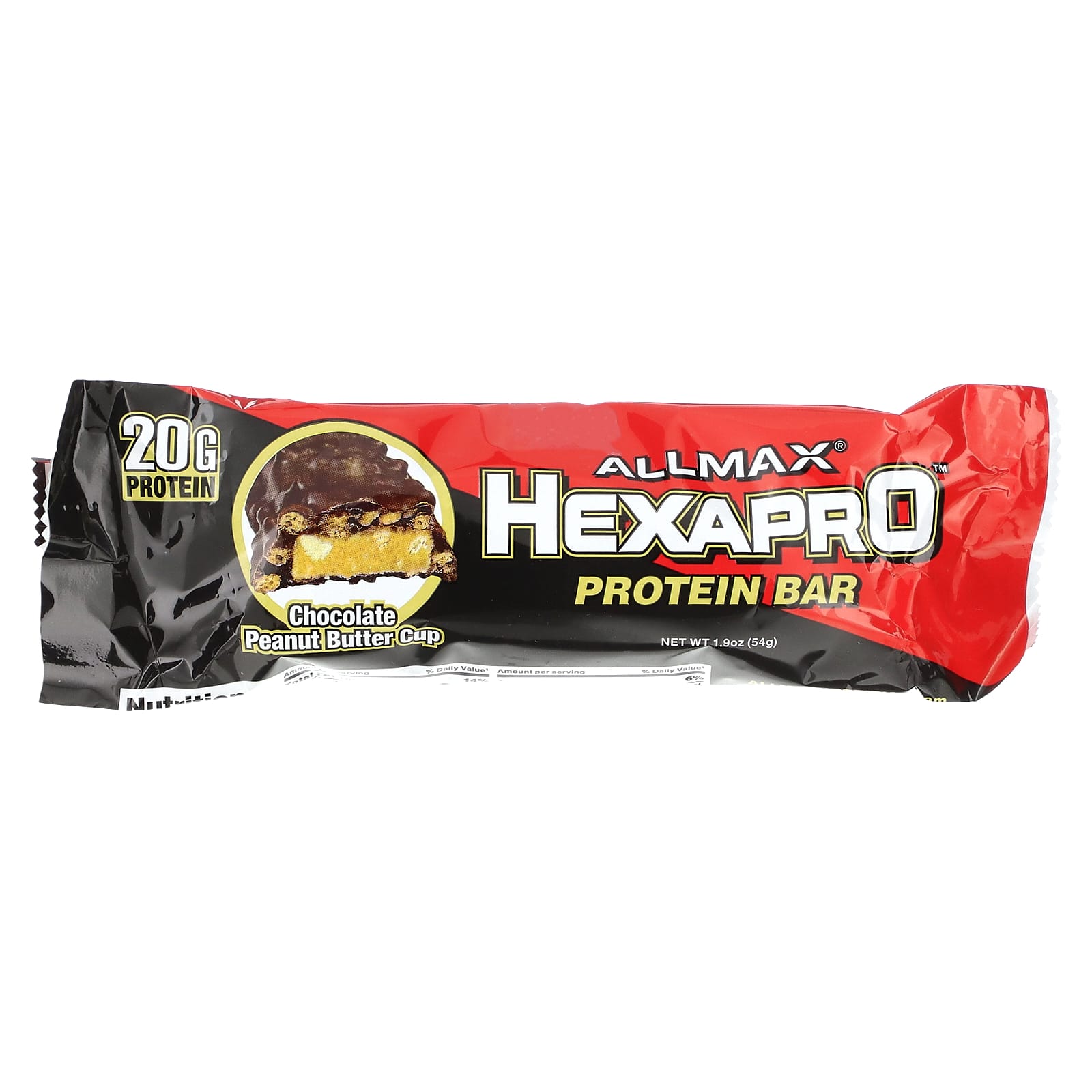 ALLMAX, Hexapro, Protein Bar, Chocolate Peanut Butter Cup, 12 Bars, 1.9 oz (54 g) Each