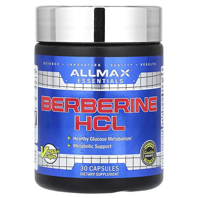 ALLMAX, Essential Nutrient, Berberine HCL, 500 mg, 30 Vegan Capsules