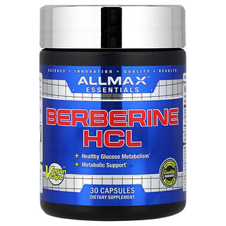 ALLMAX, Productos esenciales, Clorhidrato de berberina, 30 cápsulas (500 mg por cápsula)