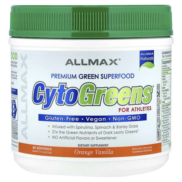 CytoGreens®, Premium Green Superfood For Athletes, Orange Vanilla, 11.11 oz (315 g)