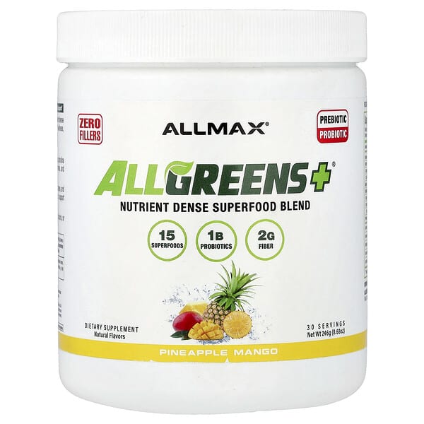 ALLMAX, ALLGREENS+®, 파인애플 망고 맛, 246g(8.68oz)