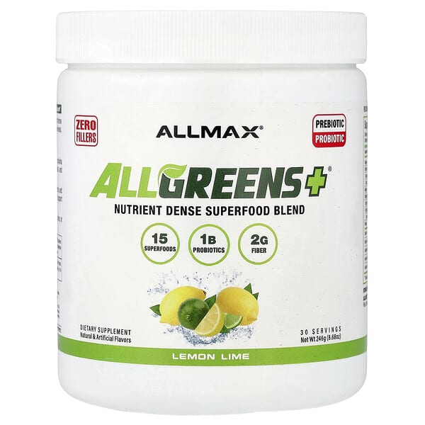 ALLMAX, ALLGREENS+®, 레몬 라임 맛, 246g(8.68oz)