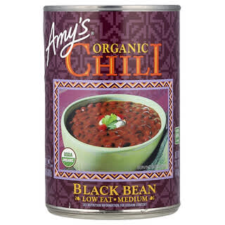 Amy's, Organic Chili, Black Bean, Low Fat, Medium, 14.7 oz (416 g)