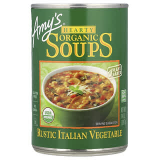 Amy's, Hearty Organic Soups, Sopa italiana rústica de vegetales, 397 g (14 oz)