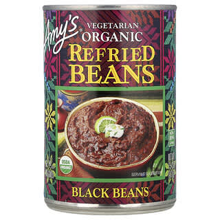 Amy's, Kacang Goreng Semula Vegetarian Organik, Kacang Hitam, 15.4 oz (437 g)