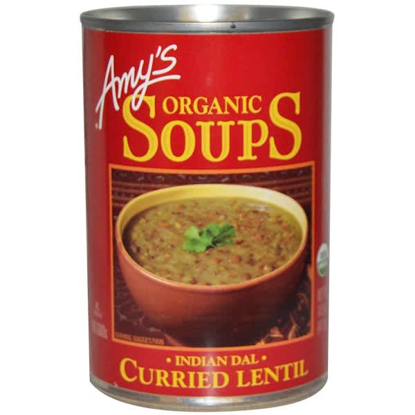 Amy's, スープ, カレーレンズ豆, インディアン・ダル , 14.5 オンス (411 g)