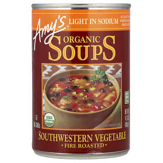 Amy's, Soup Organic Light in Sodium Southwestern Vegetable Fire Roasted, 14.3 fl oz