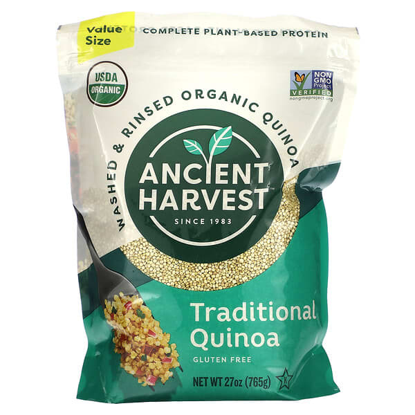 Ancient Harvest, Washed & Rinsed Organic Quinoa, Traditional Quinoa, 27 